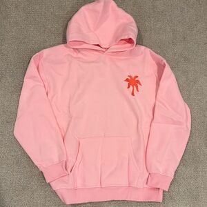 Pink Palm Puff Hoodie